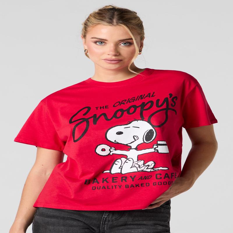 T-shirt coupe garonne  imprim Snoopy