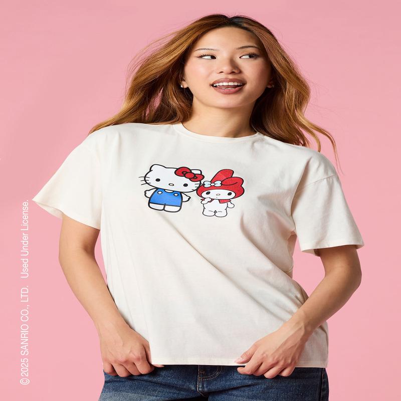 T-shirt de coupe garonne  imprim Hello Kitty & My Melody