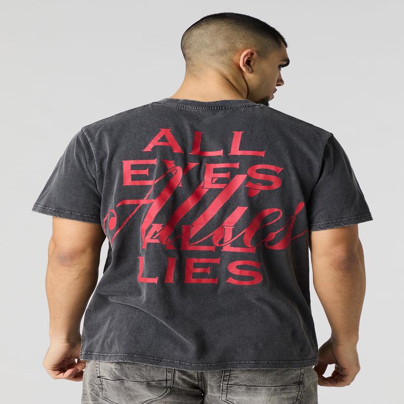 T-shirt dlav  imprim All Eyes On You