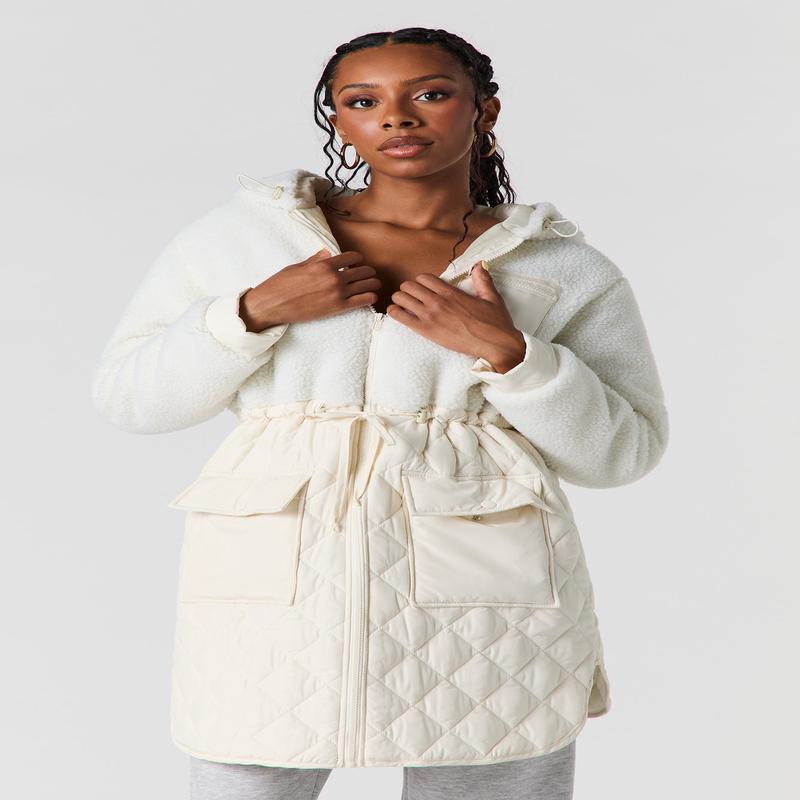 Blouson matelass en Sherpa