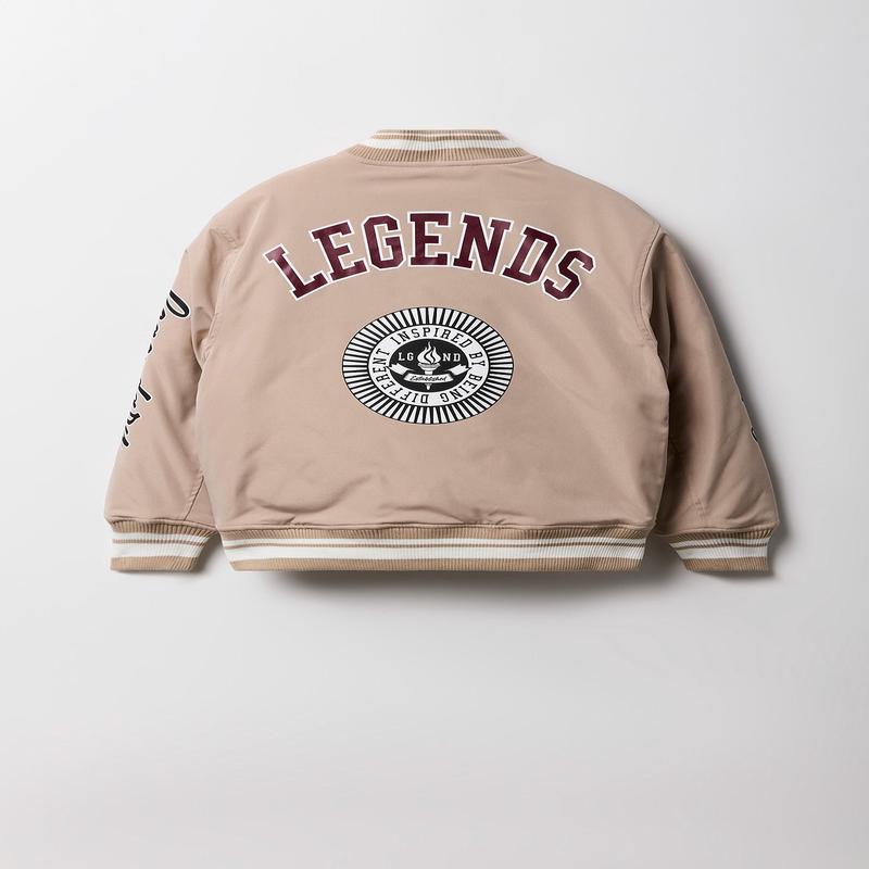 Boys Chenille Embroidered Bomber Jacket
