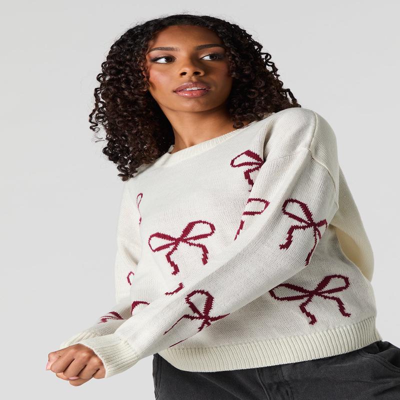 Chunky Jacquard Knit Sweater
