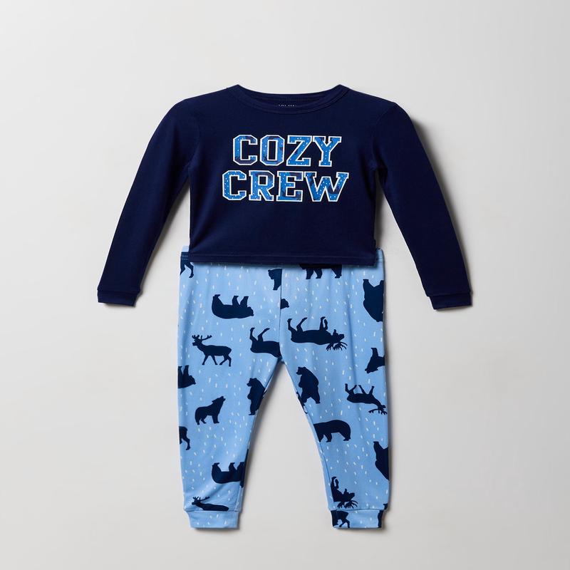Ensemble deux-pices Pyjamas de famille  imprim Cozy Crew pour tout-petit