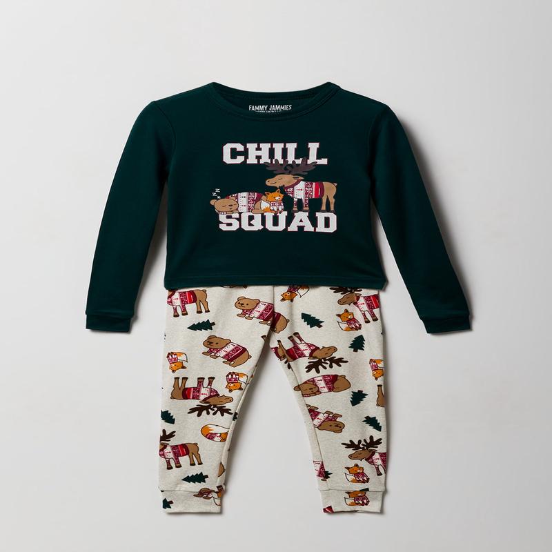 Ensemble Pyjamas de famille  imprim Chill Squad pour tout-petit