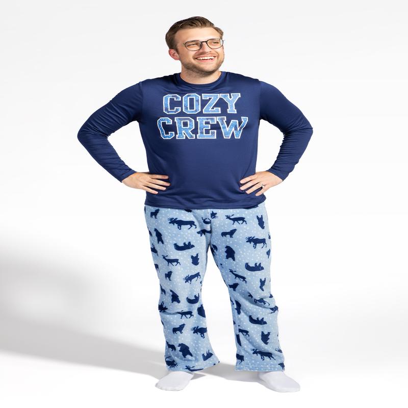 Mens Fammy Jammies Cozy Crew Pajama Set