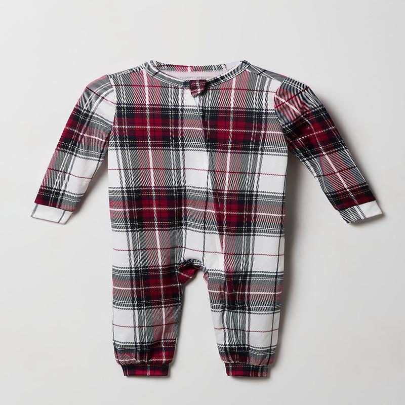 Combinaison Pyjamas de famille  carreaux pour bb