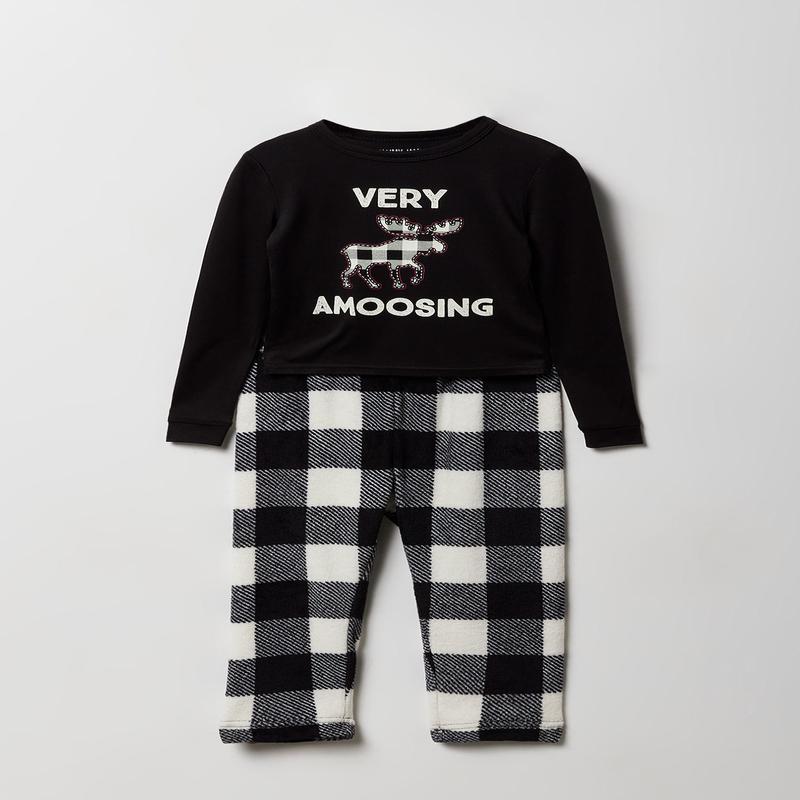 Ensemble deux-pices Pyjamas de famille  imprim Moosing Around pour tout-petit