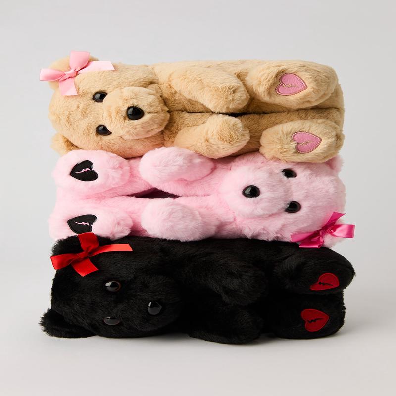 Faux Fur 3D Bear Slipper