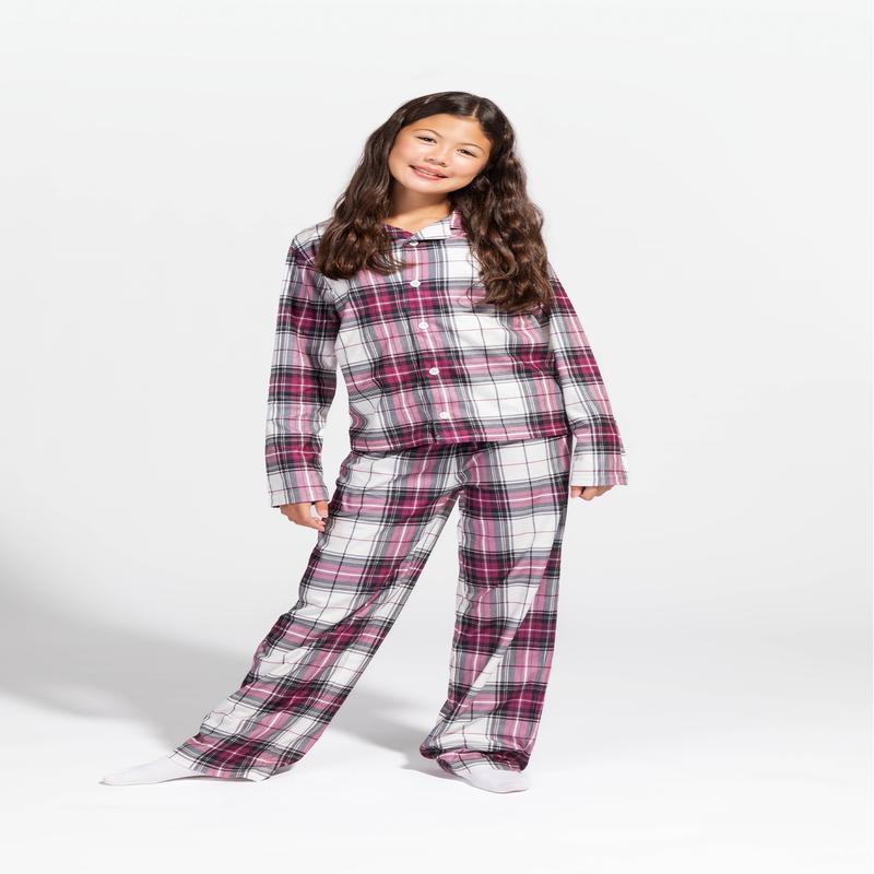 Kids Fammy Jammies Plaid Flannel Pajama Set