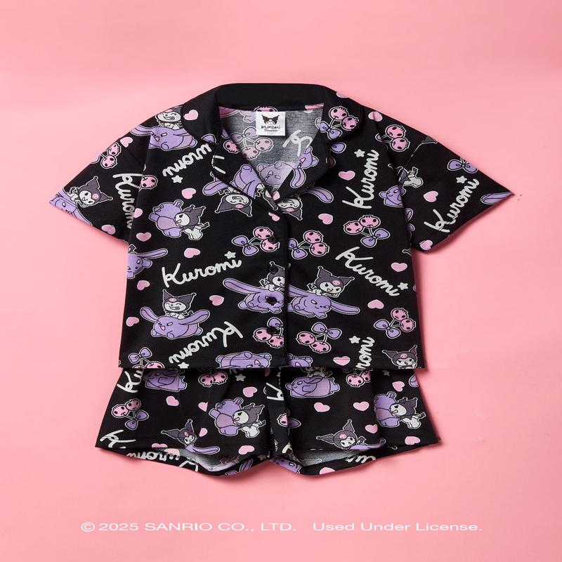 Kuromi Girls Top & Short 2 Piece Pajama Set