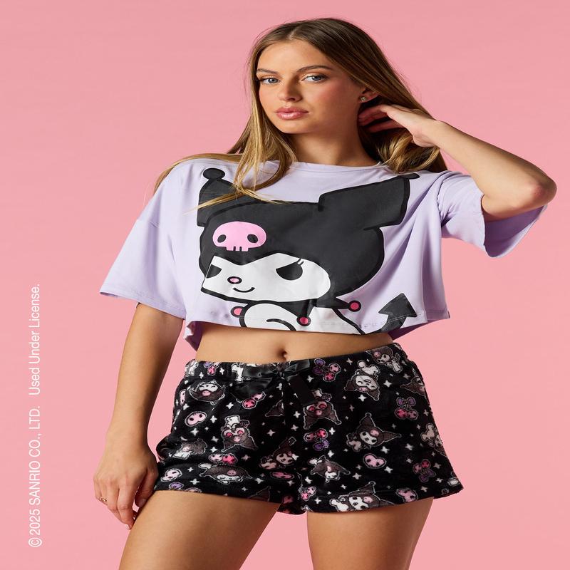 Kuromi T-Shirt & Short Pajama Set