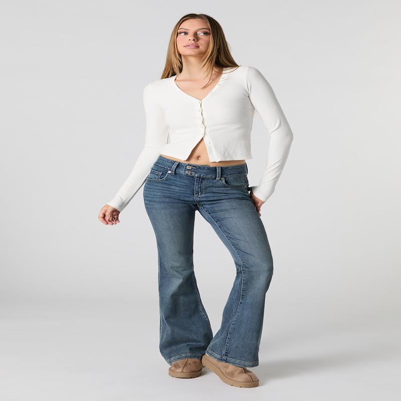 Low Rise Flare Vintage Dark Jean