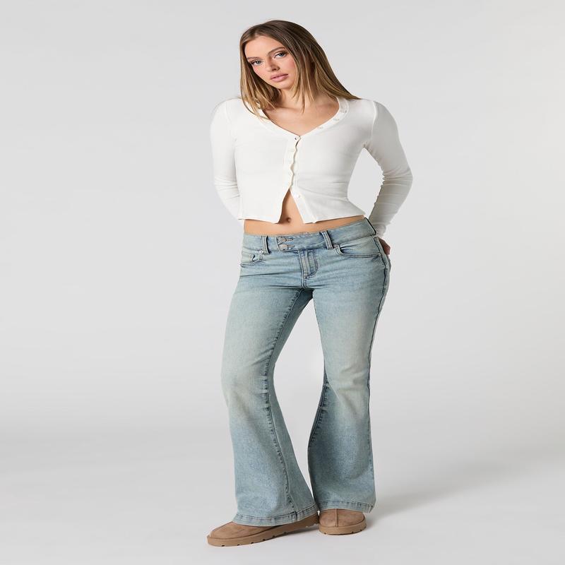 Low Rise Flare Vintage Light Jean