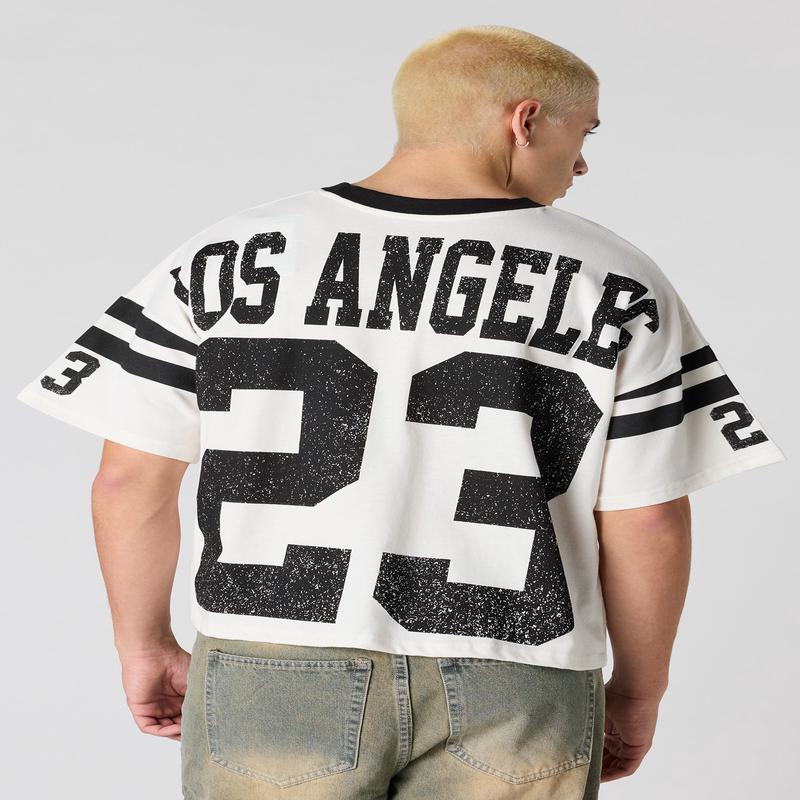 Boxy Graphic Football Jersey