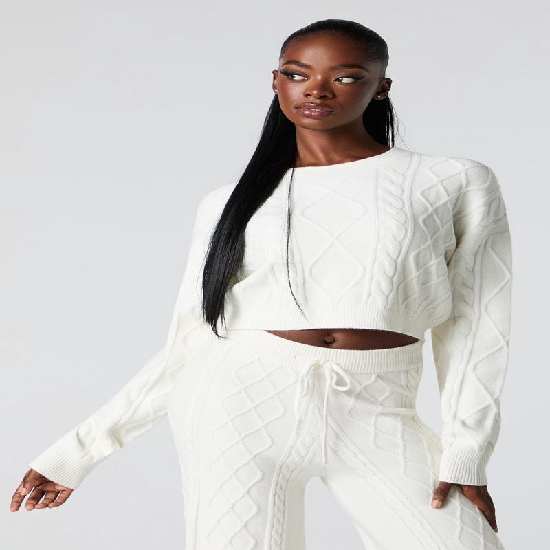 Cable Knit Boxy Sweater