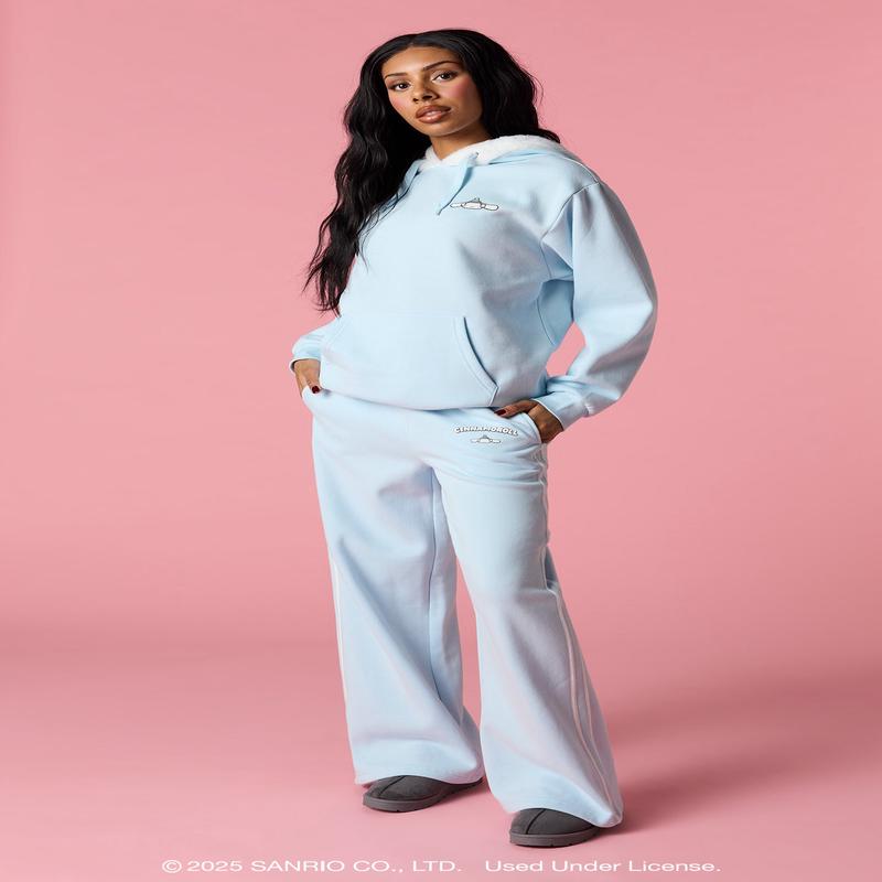 Cinnamoroll Puff Print Wide Leg Sweatpant