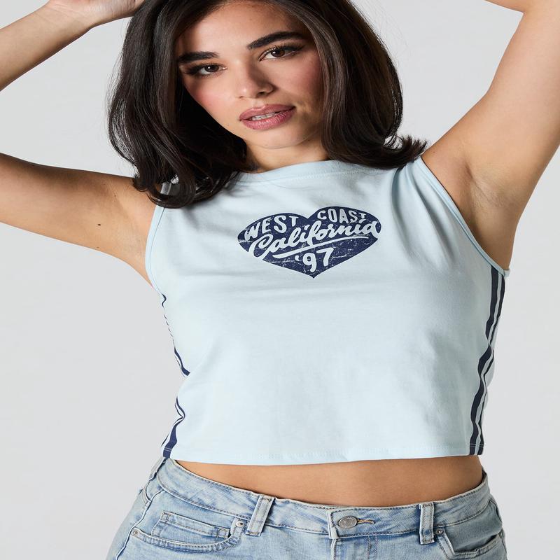 Graphic Cropped Tank