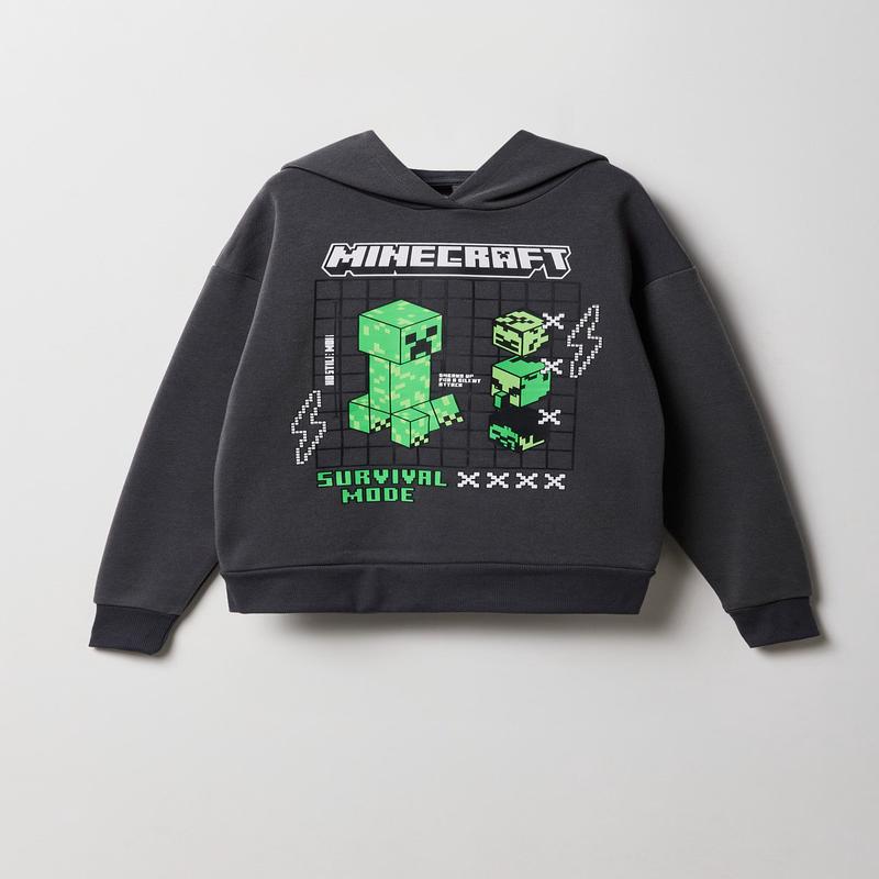 Kids Minecraft Graphic Fleece Hoodie