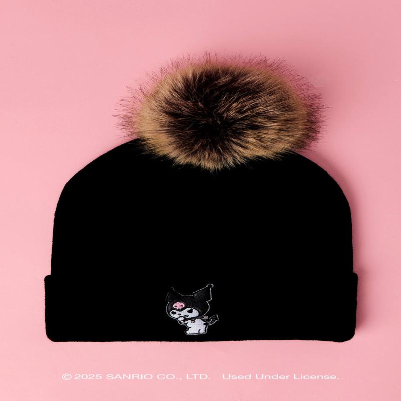 Kuromi Patch Knit Beanie