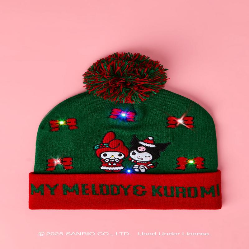 My Melody & Kuromi Christmas Light-Up Beanie