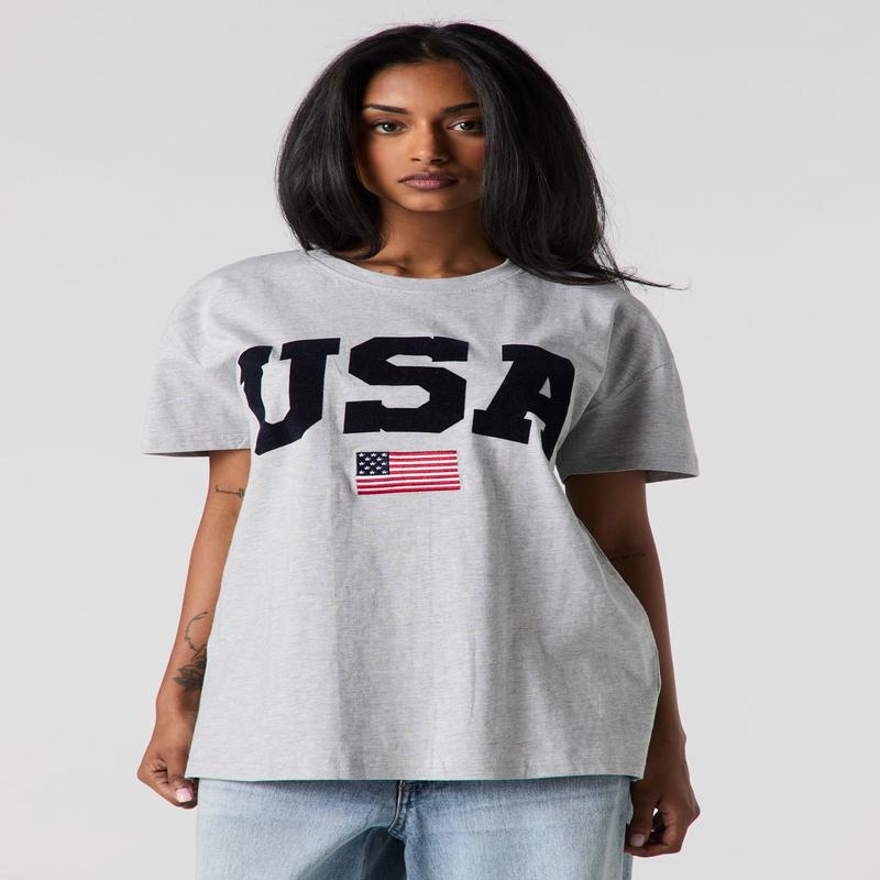 USA Embroidered T-Shirt