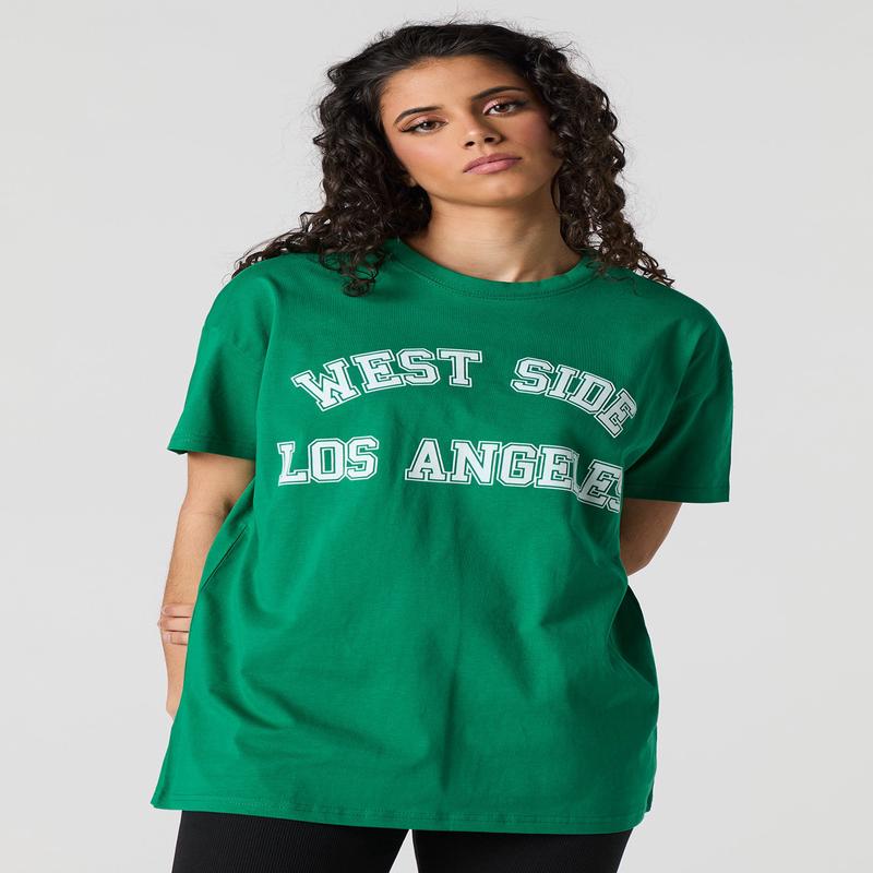 West Side HD Print Oversized T-Shirt
