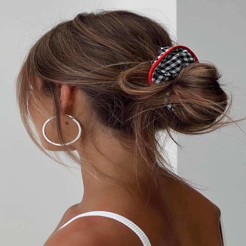 Every Second Scrunchie Black Gingham
