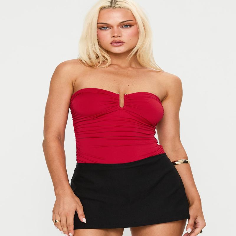 Spectacle Bodysuit Red