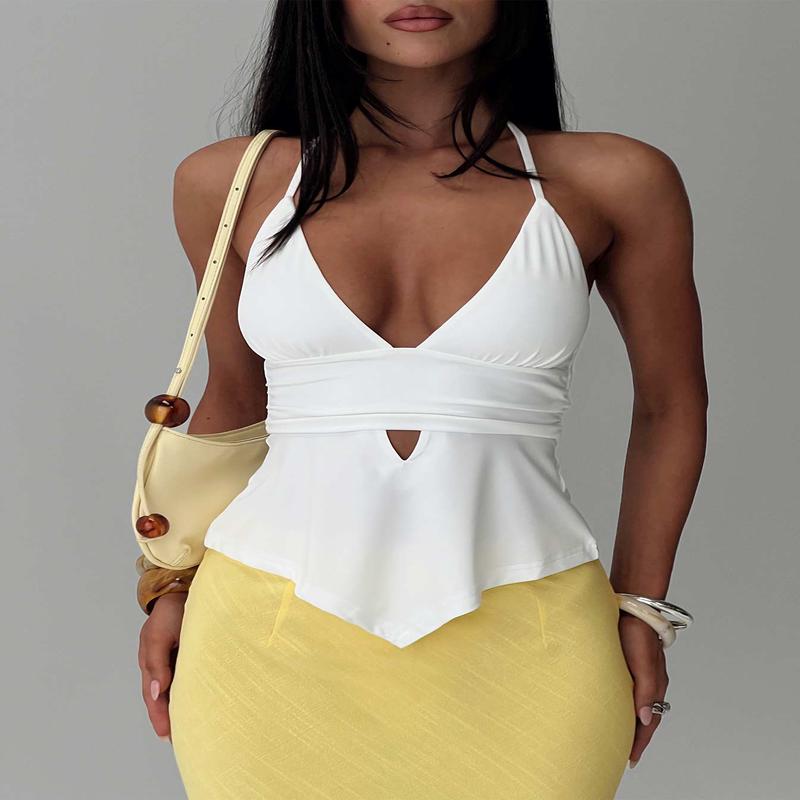 Averee Halter Top White