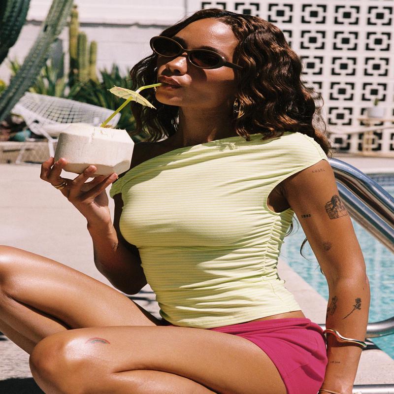 Beller Top Lime Stripe