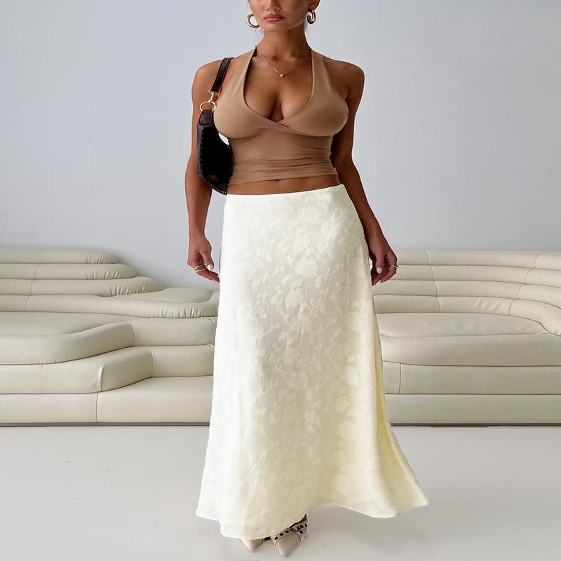 Su Casa Low Waist Maxi Skirt Yellow