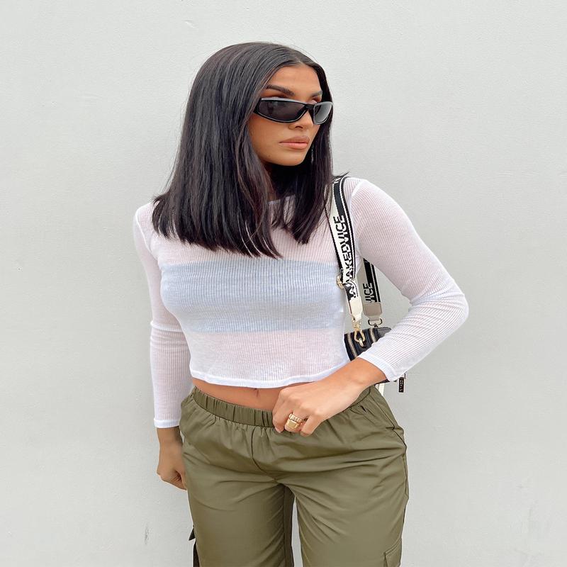 Andreas Long Sleeve Top White