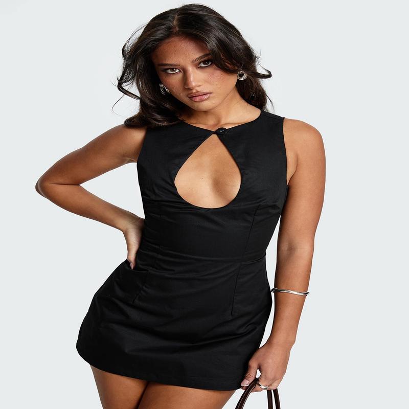Etiquette Romper Black