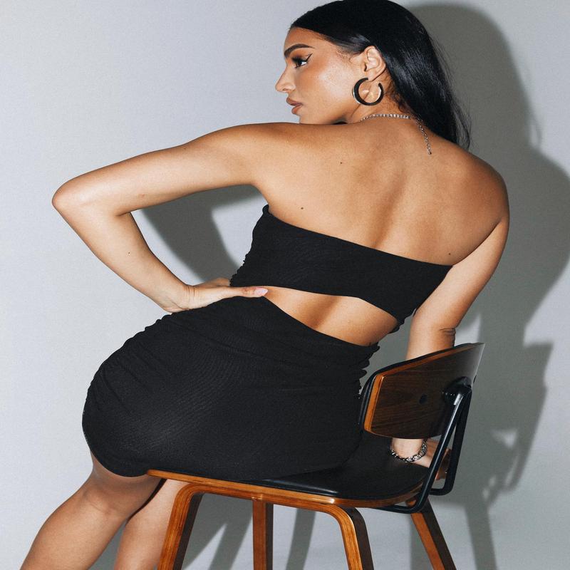 Holloway Wishes Strapless Mini Dress Black