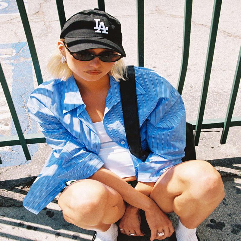 Kodhi Oversized Long Sleeve Top Blue Stripe