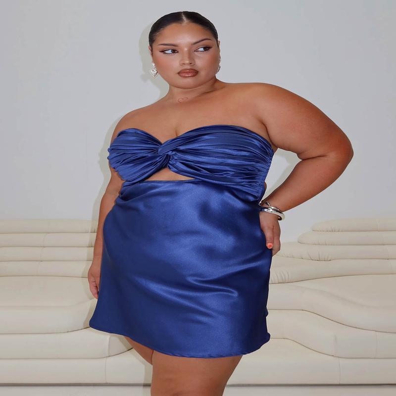 Shellie Mini Dress Blue Curve