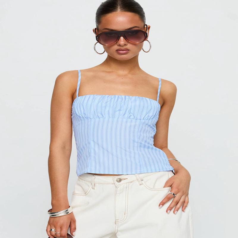 Isolabella Top Blue Stripe