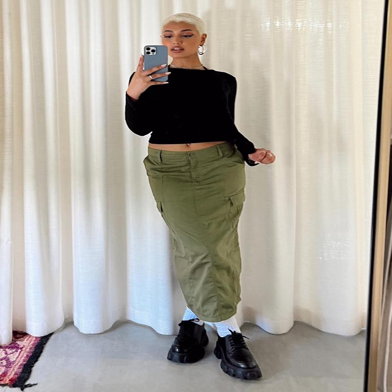 Motel Widya Skirt Dark Olive
