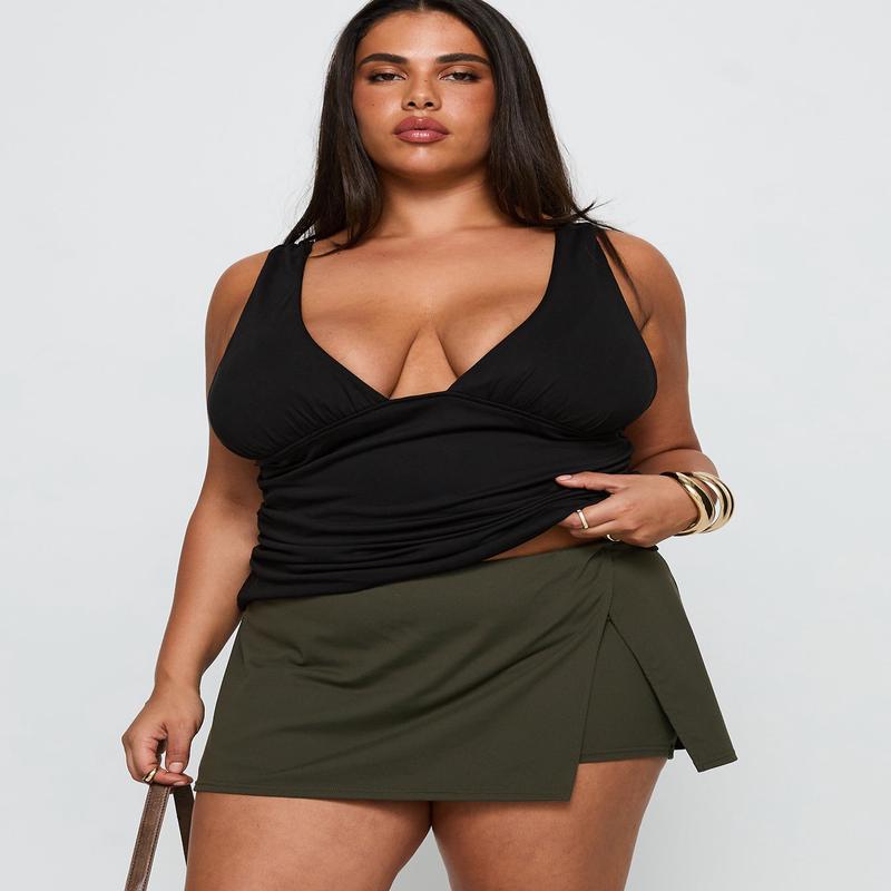 For The Thrill Skort Green Curve