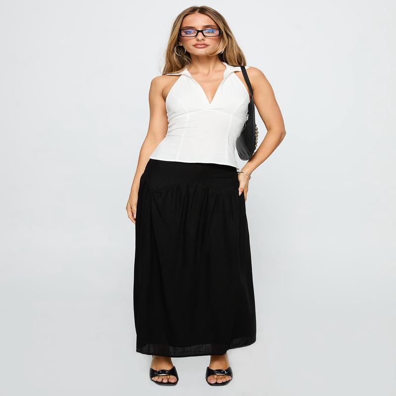 Human Nurture Maxi Skirt Black