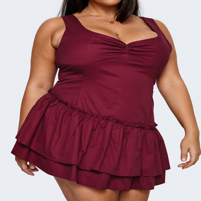 Shantelle Romper Burgundy Curve