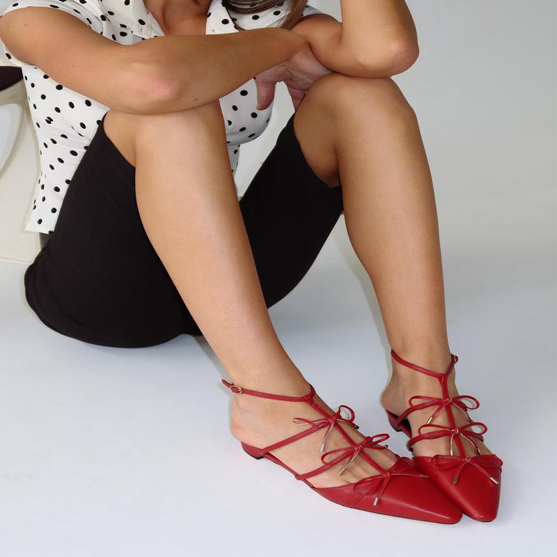 Ballet Club Flats Red