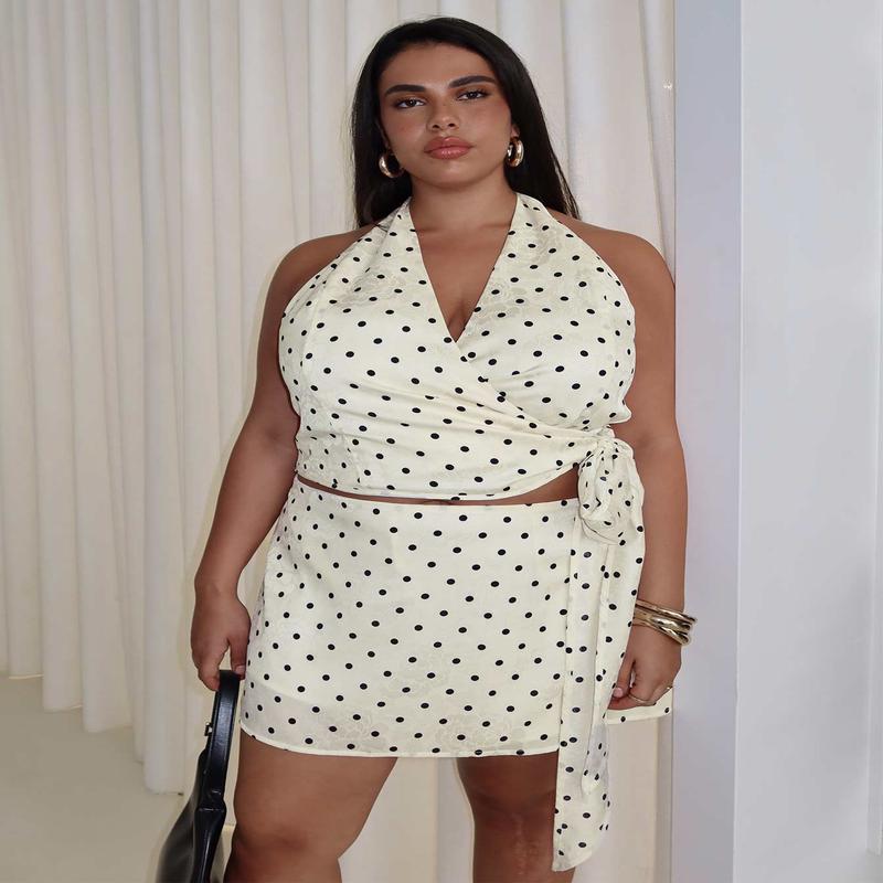 Beffanie Halter Wrap Set Polka Dot Curve