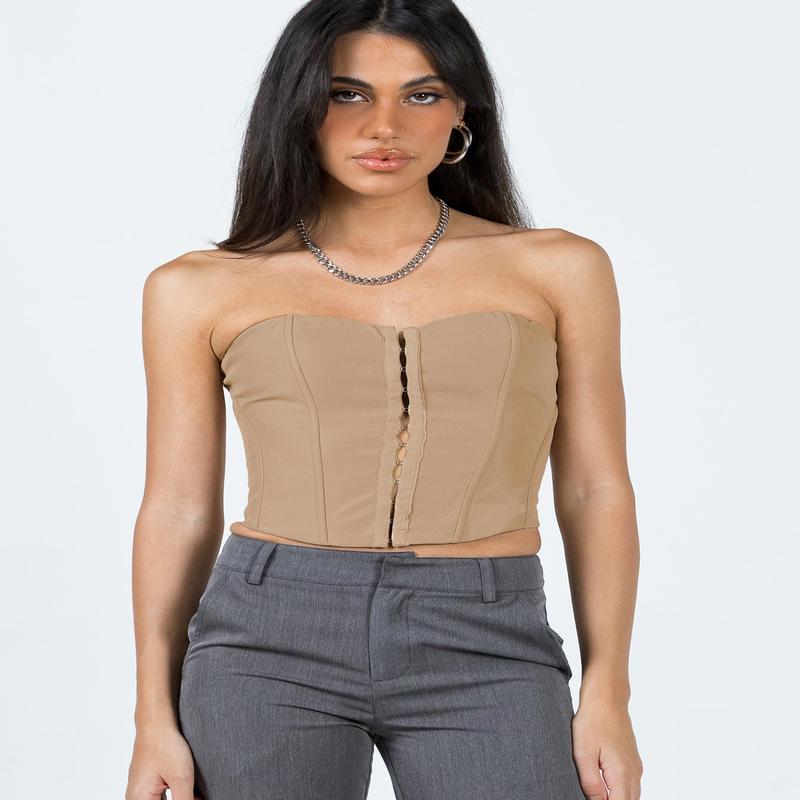 Holbourne Corset Top Camel