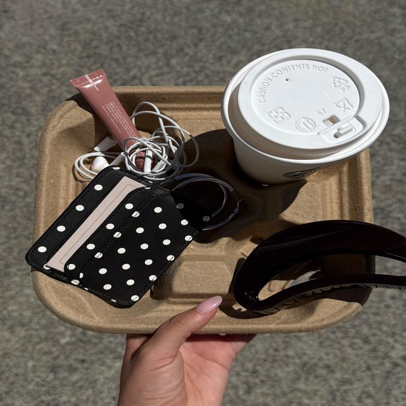 Kiss Of Life Cardholder Black Polka