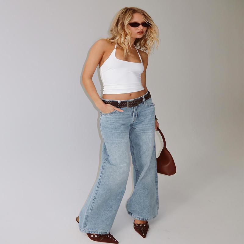 Serenitia Mid Rise Relaxed Jeans Light Wash Petite