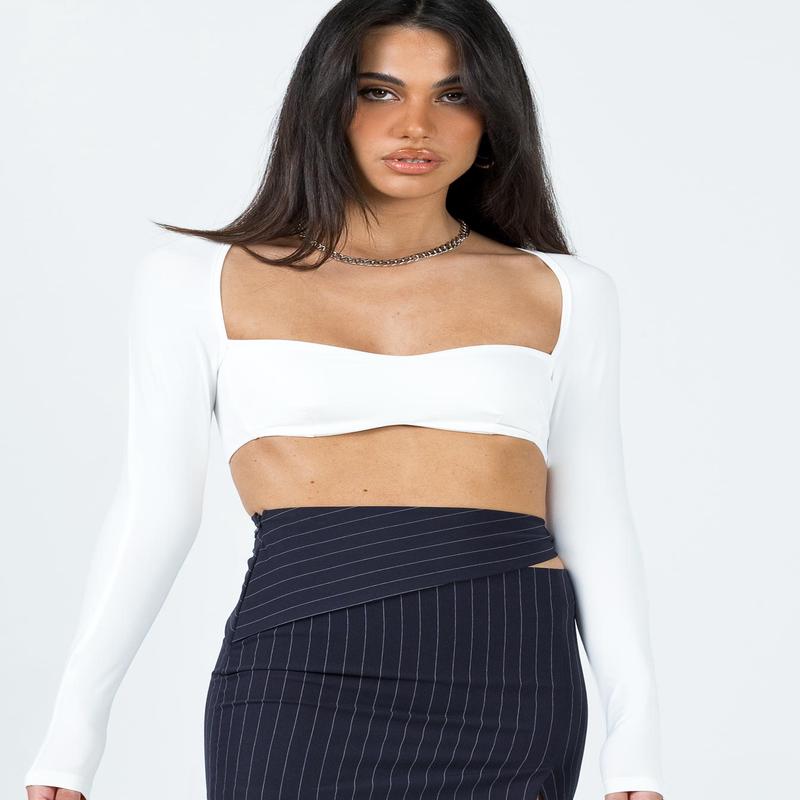 Leska Long Sleeve Top Ivory