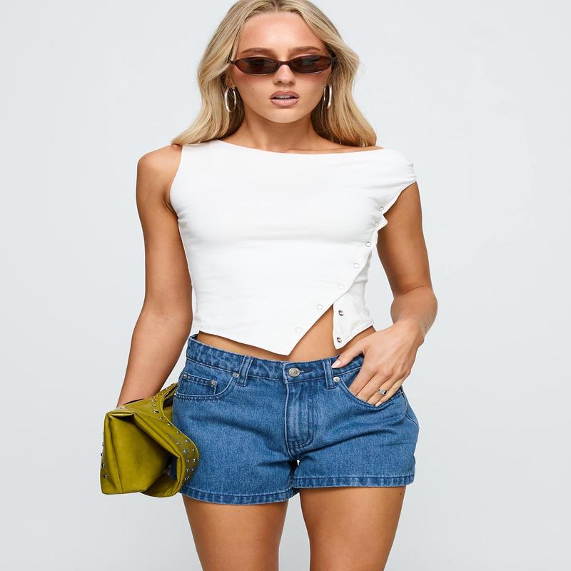Saratoga Denim Shorts Mid Blue Wash