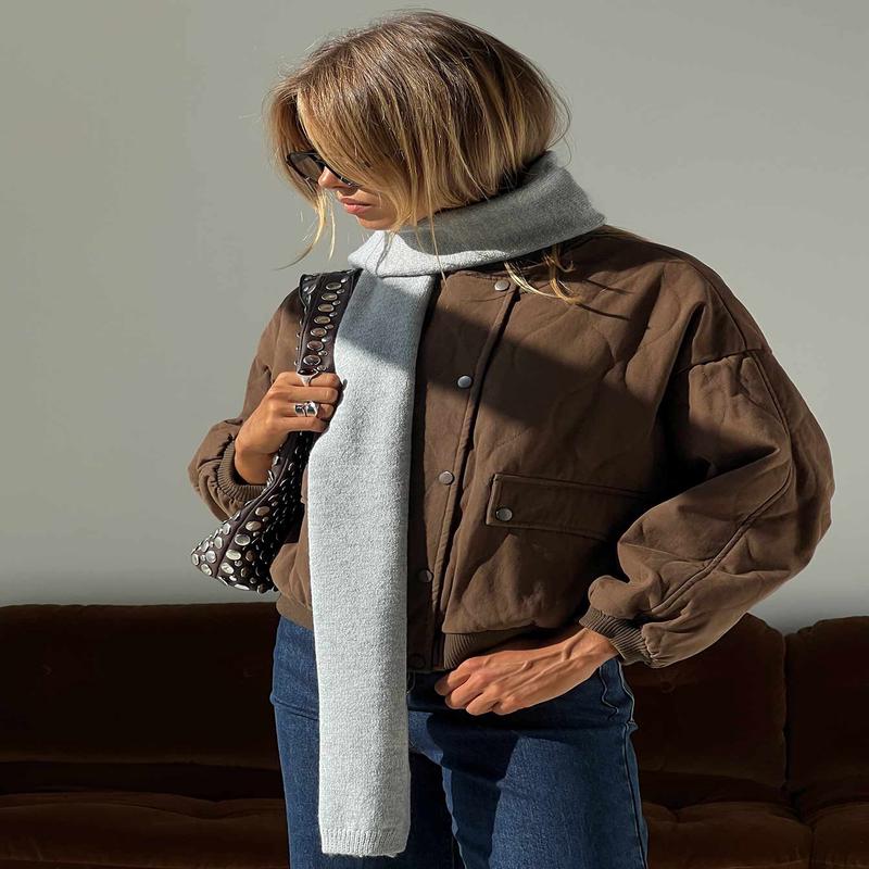 Delyla Knit Scarf Grey