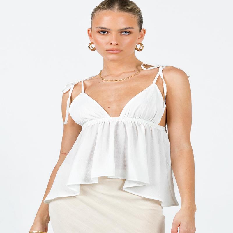 Hearts Flutter Top Ivory